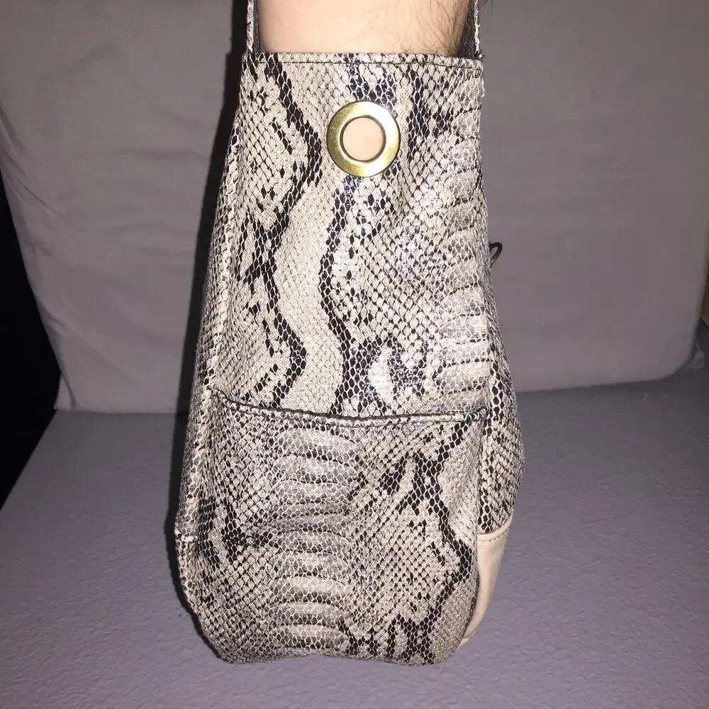 Bag Womens Purse Miche Leslie Retired Faux Snakeskin Animal Print Full Size Tote